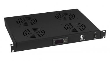 Фотография товара 'Cabeus Модуль вентиляторный 19, 4 вентилятора, с цифровым термодатчиком JG03t-BK'