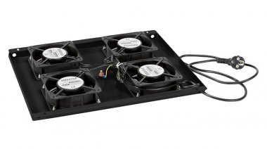 Фотография товара 'Cabeus Модуль вентиляторный с 4-я вентиляторами для установки в напольные шкафы серии SH-05C, ND-05C TRAY-60-BK'