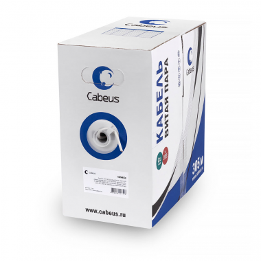 Фотография товара 'Cabeus UTP-4P-Cat.5e-SOLID-LSLTx-GY Кабель витая пара UTP (U/UTP), категория 5e'