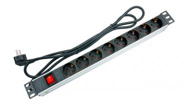 Фотография товара 'Cabeus Блок евророзеток для 19 шкафов, горизонтальный PDU-8P-2EU'