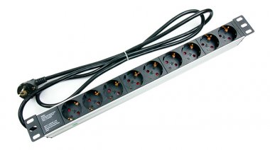 Фотография товара 'Cabeus Блок евророзеток для 19 шкафов, горизонтальный PDU-9P-2EU'