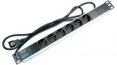 Фотография товара 'Cabeus Блок евророзеток для 19 шкафов, горизонтальный PDU-6P-2IEC'
