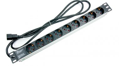 Фотография товара 'Cabeus Блок евророзеток для 19 шкафов, горизонтальный PDU-9P-2IEC'