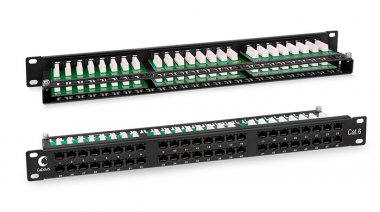 Фотография товара 'Cabeus Патч-панель высокой плотности 19, 1U, 48 портов RJ-45 PLHD-48-Cat.6-Dual'