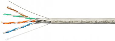 Фотография товара 'Cabeus Кабель витая пара экранированная STP (U/FTP), категория 6a STP-4P-Cat.6a-SOLID-IN-PVC'