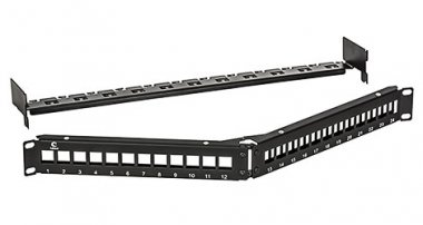 Фотография товара 'Cabeus Угловая модульная патч-панель 19, 24 порта, 1U PLB-24-CON'