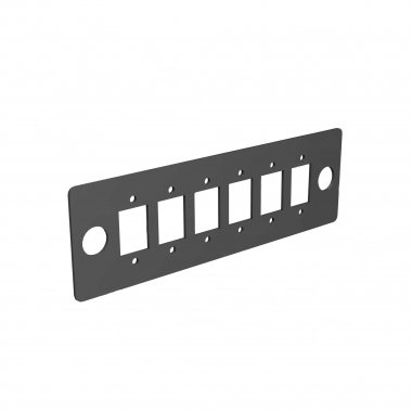 Фотография товара 'Cabeus FO-FP-6MPO/MTP-BK Сменная планка для оптических розеток 6 MPO/MTP'