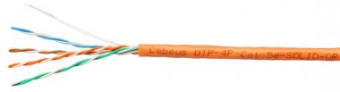Фотография товара 'Cabeus Кабель витая пара UTP (U/UTP), категория 5e UTP-4P-Cat.5e-SOLID-OR'