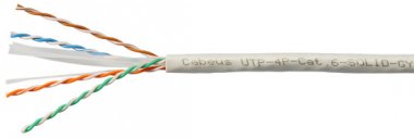Фотография товара 'Cabeus Кабель витая пара UTP (U/UTP), категория 6 UTP-4P-Cat.6-SOLID-GY'