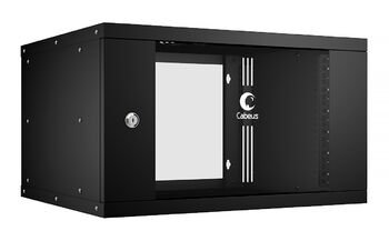 Фотография товара 'Cabeus Шкаф телекоммуникационный настенный 19" 6U, серия LIGHT разборный, WSC-05D-6U55/45-BK'