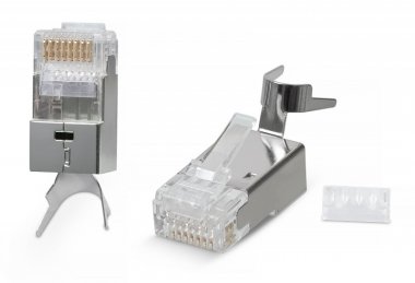 Фотография товара 'Cabeus Коннектор RJ-45(8P8C) под витую пару, категория 6a/7/7a, экранированный, универсальный, 8P8C-SH-C7(1.5)-TWP'