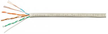 Фотография товара 'Cabeus Кабель витая пара UTP (U/UTP), категория 5e, UTP-4P-Cat.5e-PATCH-LSZH-GY'