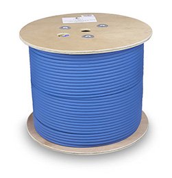 Фотография товара 'Cabeus Кабель экранированная витая пара SSTP (S/FTP), SSTP-4P-Cat.8-SOLID-IN-LSZH-BL'