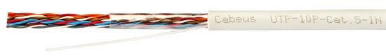 Фотография товара 'Cabeus Кабель витая пара UTP (U/UTP), категория 5 UTP-10P-Cat.5-IN'