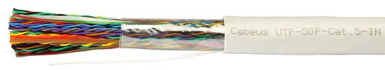 Фотография товара 'Cabeus Кабель витая пара UTP (U/UTP), категория 5 UTP-50P-Cat.5-IN'
