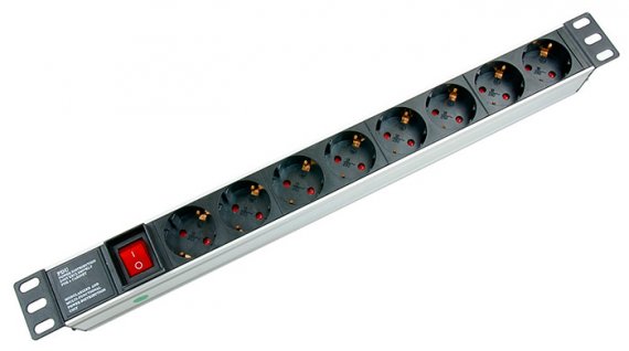 Фотография товара 'Cabeus Блок евророзеток для 19 шкафов, горизонтальный PDU-8P'