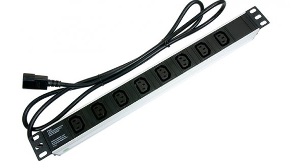 Фотография товара 'Cabeus Блок розеток для 19 шкафов, горизонтальный PDU-8I-2IEC'