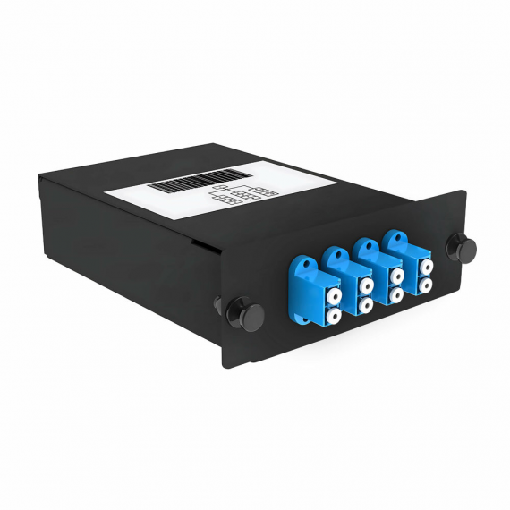 Фотография товара 'Cabeus FO-9-1x8MPO(m)/А-8xLC/U-А-BK Кассета кроссовая 1 разъем MPO/АPC (male) 9/125'