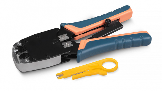 Фотография товара 'Cabeus HT-500R Инструмент обжимной для RJ-45 (8р8с), RJ-11/12 (6р6с, 6р4с, 6р2с)'