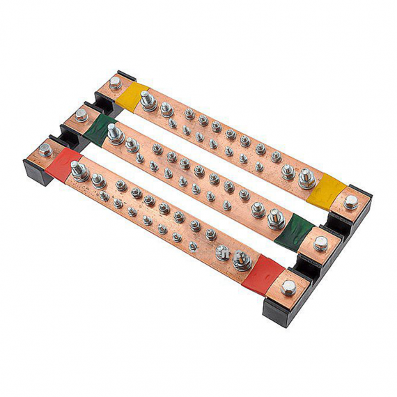 Фотография товара 'Cabeus CBG-БФШ-6.30-18 Блок фазных медных шин 6х30 мм по 18 присоединений'