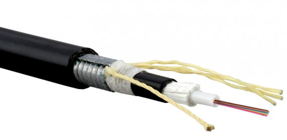 Фотография товара 'Cabeus Кабель волоконно-оптический 50/125 (OM3) многомодовый CLT-A-4-01X24-Z-PE-ARM-PE-DD-OUT-40'