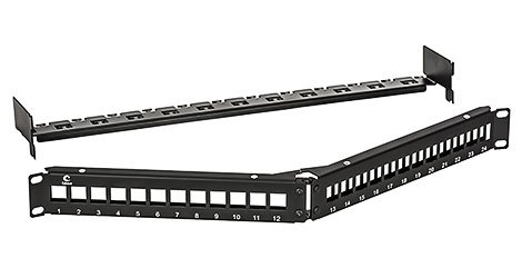 Фотография товара 'Cabeus Угловая модульная патч-панель 19, 24 порта, 1U PLB-24-CON'