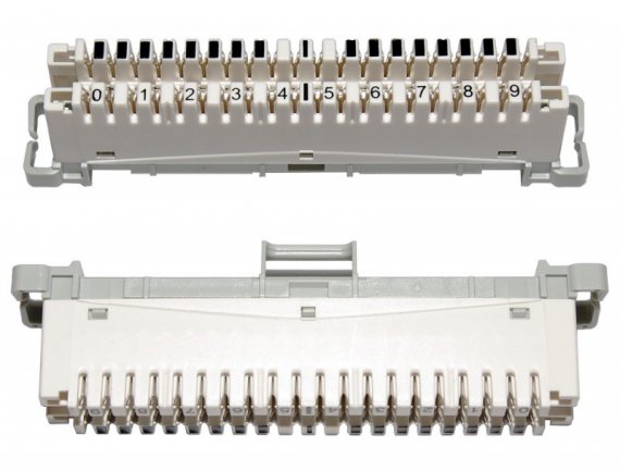 Фотография товара 'Cabeus Плинт размыкаемый на 10 пар, маркировка 0-9 DM-10P'