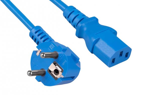 Фотография товара 'Cabeus PC-186-VDE-1.8M-BL Кабель питания компьютера (Schuko+C13) (3x0.75)'