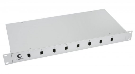 Фотография товара 'Cabeus Кросс бокс оптический 19 на 8 SC (LC duplex) со сплайс пластиной и КДЗС FO-19-8SC'