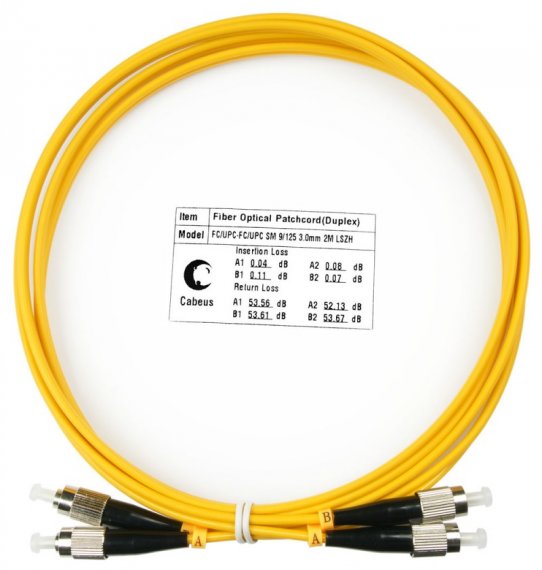 Фотография товара 'Cabeus Шнур оптический duplex FC-FC 9/125 sm FOP(d)-9-FC-FC-7m'