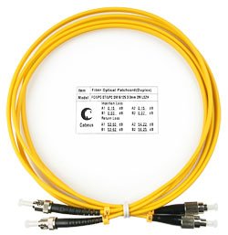 Фотография товара 'Cabeus Шнур оптический duplex FC-ST 9/125 sm FOP(d)-9-FC-ST-20m'