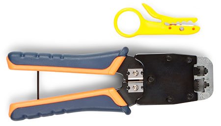 Фотография товара 'Cabeus Инструмент обжимной для RJ-45, RJ-12, профессиональный HT-500'