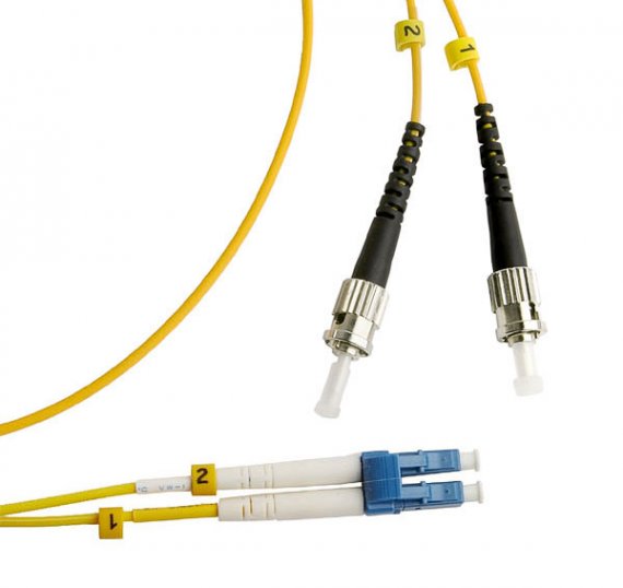 Фотография товара 'Cabeus Шнур оптический duplex LC-ST 9/125 sm FOP(d)-9-LC-ST-1m'