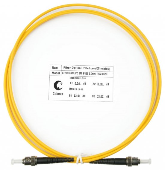 Фотография товара 'Cabeus Шнур оптический simplex ST-ST 9/125 sm FOP(s)-9-ST-ST-5m'