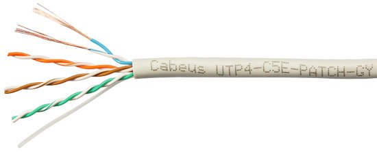 Фотография товара 'Cabeus Кабель витая пара UTP (U/UTP), категория 5e, 4 пары UTP-4P-Cat.5e-PATCH-GY'