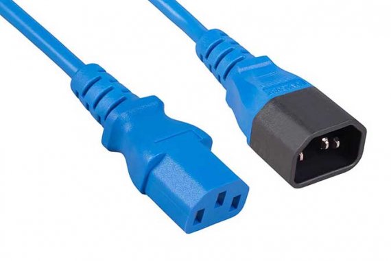 Фотография товара 'Cabeus PC-189-VDE-1.8M-BL Кабель питания монитор-компьютер IEC 320 C13 - IEC 320 C14 (3x0.75)'