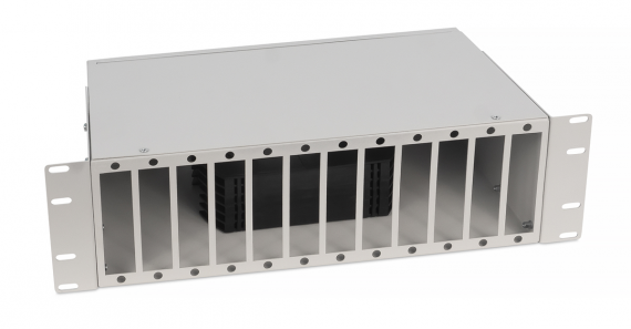 Фотография товара 'Cabeus FO-CS-19-12FP-GY Кросс бокс оптический 19" 3U на 12 адаптерных панелей'