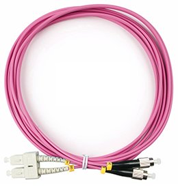 Фотография товара 'Cabeus Шнур оптический duplex SC-FC 50/125 mm FOP-50-OM4-SC-FC-3m'