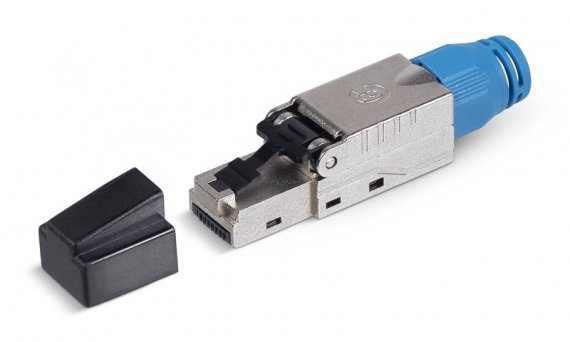 Фотография товара 'Cabeus Коннектор RJ-45(8P8C) под витую пару, категория 8, экранированный, со вставкой, 8P8C-SH-C8-TWP'