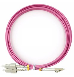 Фотография товара 'Cabeus Шнур оптический duplex LC-SC 50/125 mm OM4 LSZH, FOP-50-OM4-LC-SC-3m'