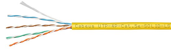 Фотография товара 'Cabeus Кабель витая пара UTP (U/UTP), категория 5e, UTP-4P-Cat.5e-SOLID-LSZH-YL'