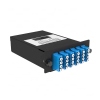 Cabeus FO-9-2x12MPO(m)/А-24xLC/U-A-BK Кассета кроссовая 2 разъема MPO/АPC (male) 9/125