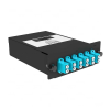 Cabeus FO-OM3-1x12MPO(m)/U-12xLC/U-А-BK Кассета кроссовая 1 разъем MPO/UPC (male) 50/125 OМ3