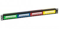 Cabeus Патч-панель 19 (1U), 24 портов RJ-45 PLCOL-24-Cat.5e-Dual
