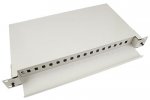 Cabeus Кросс бокс оптический 19 на 16 SC (LC duplex) со сплайс пластиной, выдвижной ODF-19-16-SC