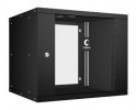 Cabeus Шкаф телекоммуникационный настенный 19" 9U, серия LIGHT разборный, WSC-05D-9U55/45-BK