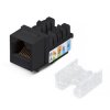 Cabeus Вставка Keystone Jack RJ-45, категория 5e, заделка тип 110, со стяжкой, KJ-RJ45-Cat.5e-90-SW-BK
