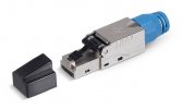 Cabeus Коннектор RJ-45(8P8C) под витую пару, категория 8, экранированный, со вставкой, 8P8C-SH-C8-TWP